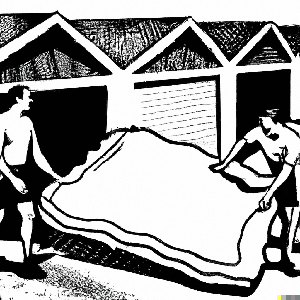 two-men-removing-a-mattress-from-a-garage