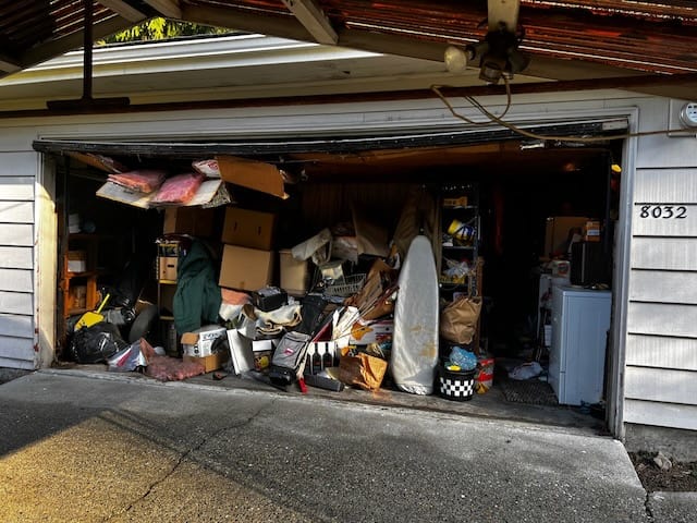 Junk Removal Mercer Island Garage Before