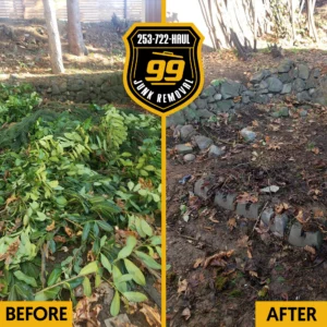 99 Junk Removal Yard Waste Branches Before and After copy