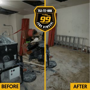 99 Junk Removal Garage Clean Out Before and After