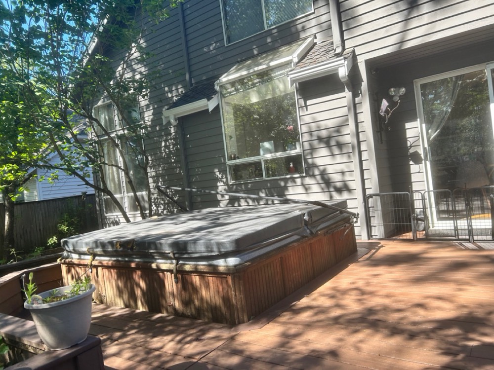 After: deck cleared and swept